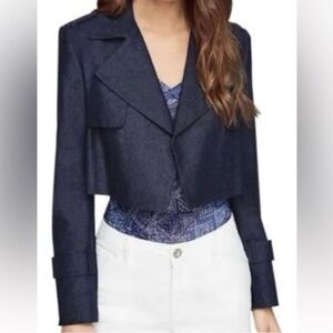Bcbg denim crop jacket